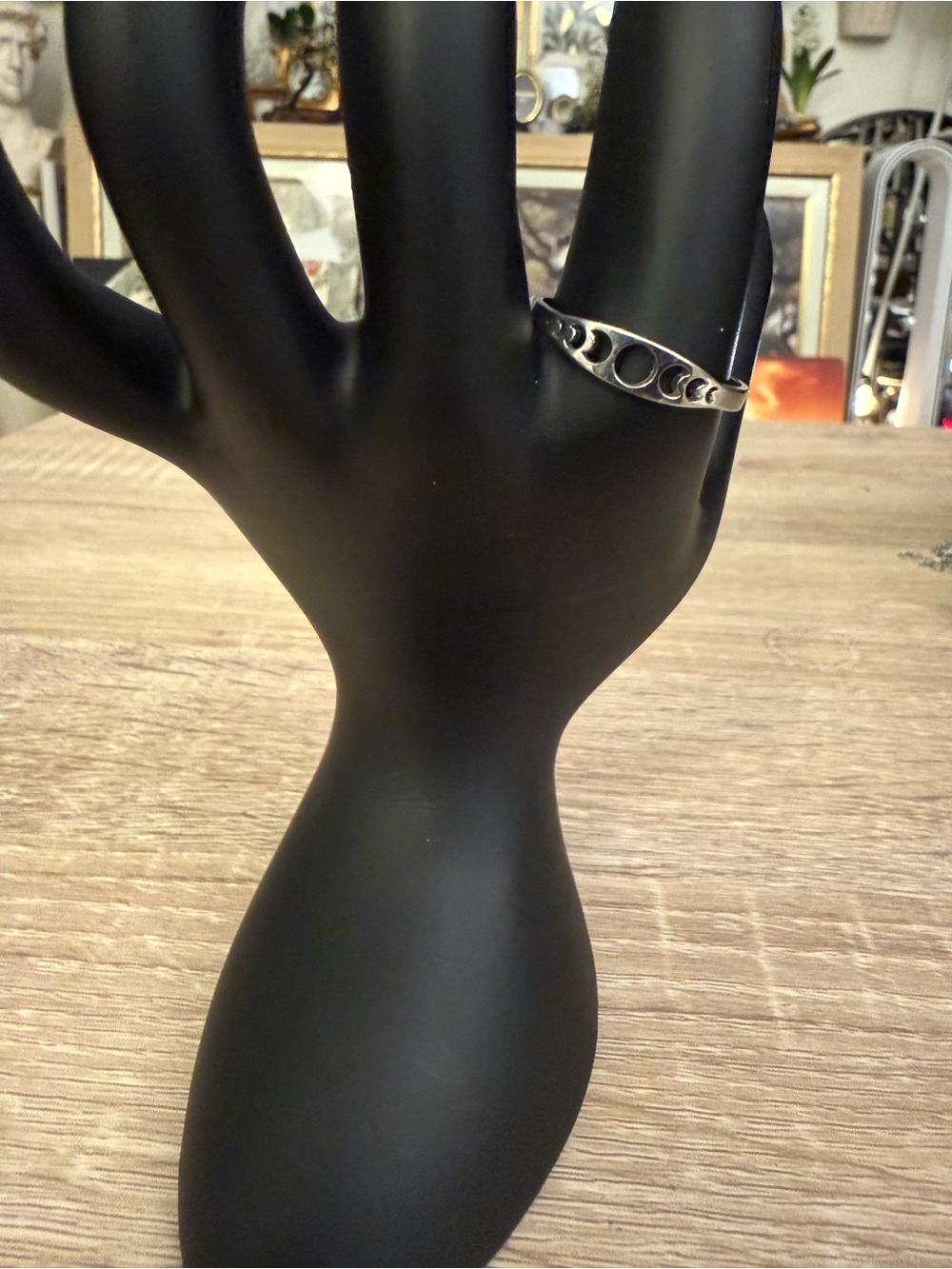 Stainless Steel Moon Phase ring